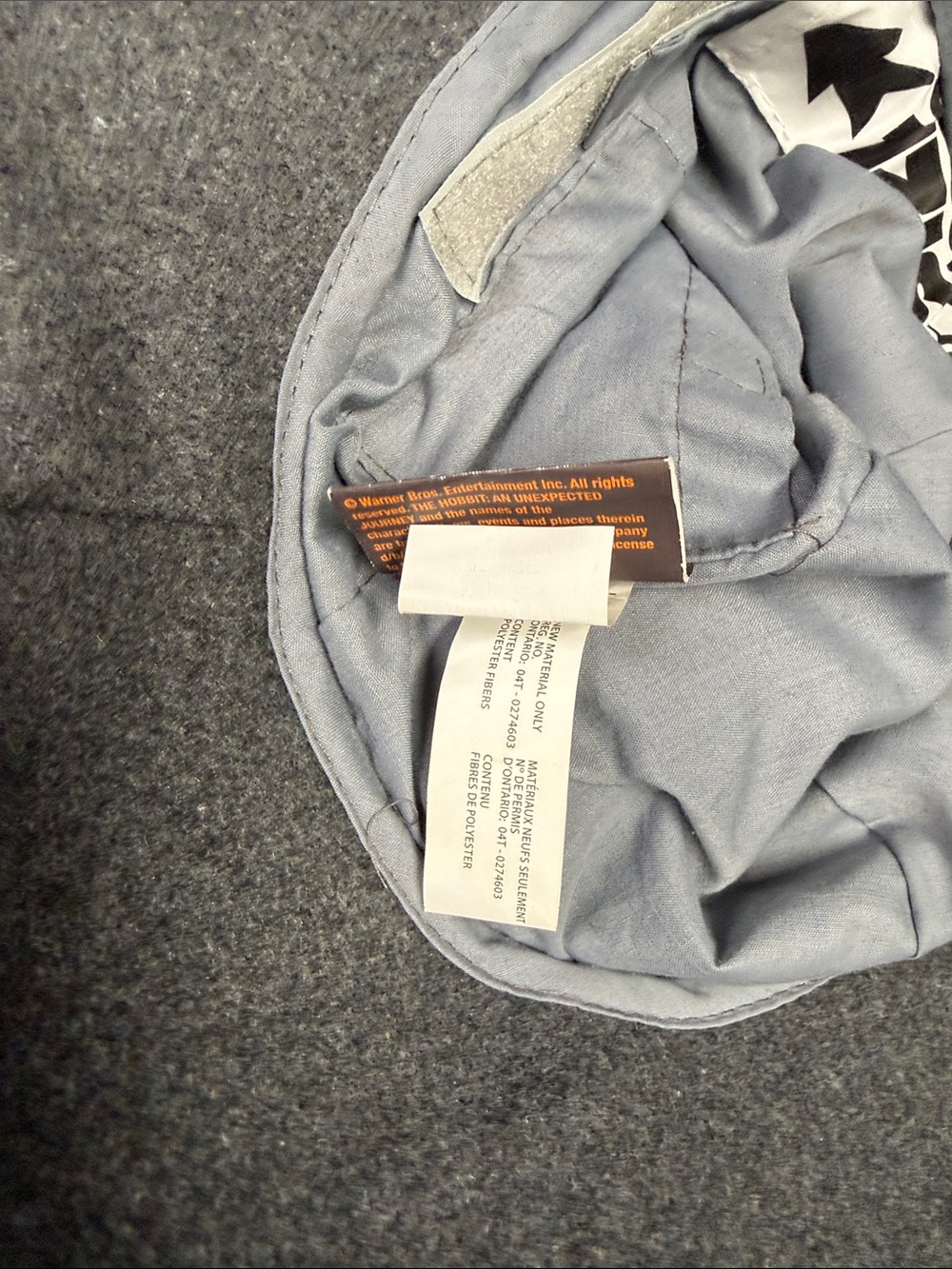 Warner Bros. Hobbit Gray Felt Witch Hat with Pointed Tip - Picture 6 of 8